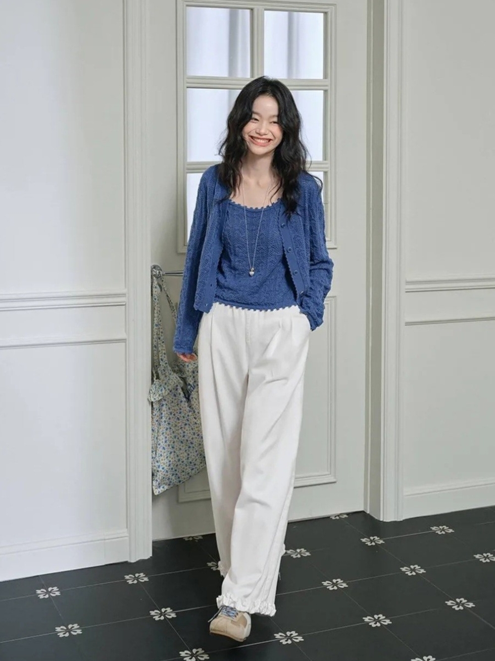 Blue Knit Cami